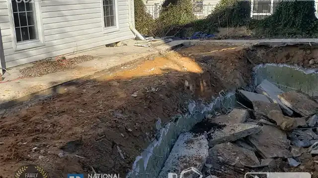 Step 13: One side of the deck is fully removed, and we start filling in the empty space with dirt. Part of the deck was removed and filled in.